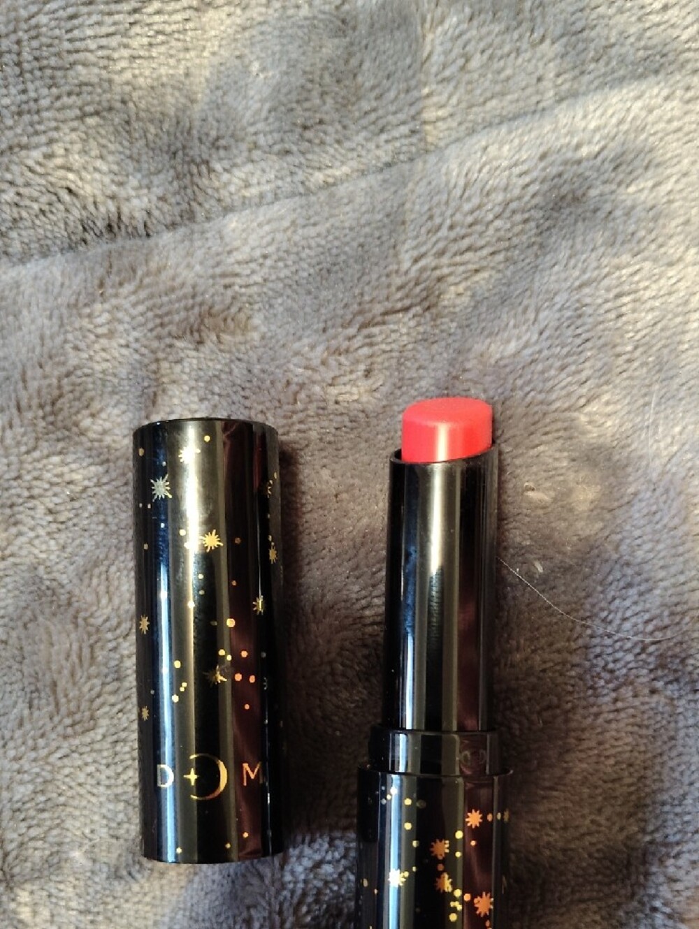 Black & Gold Starry Lipstick — Midnight Black